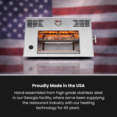 Schwank 1500°f Portable Infrared Propane Grill, Stainless Steel Lp Gas With Dual Burners - Made In Usa, Steakhouse Maillard Tech For Quick Juicy Steaks, Ideal For Camping & Tailgating.