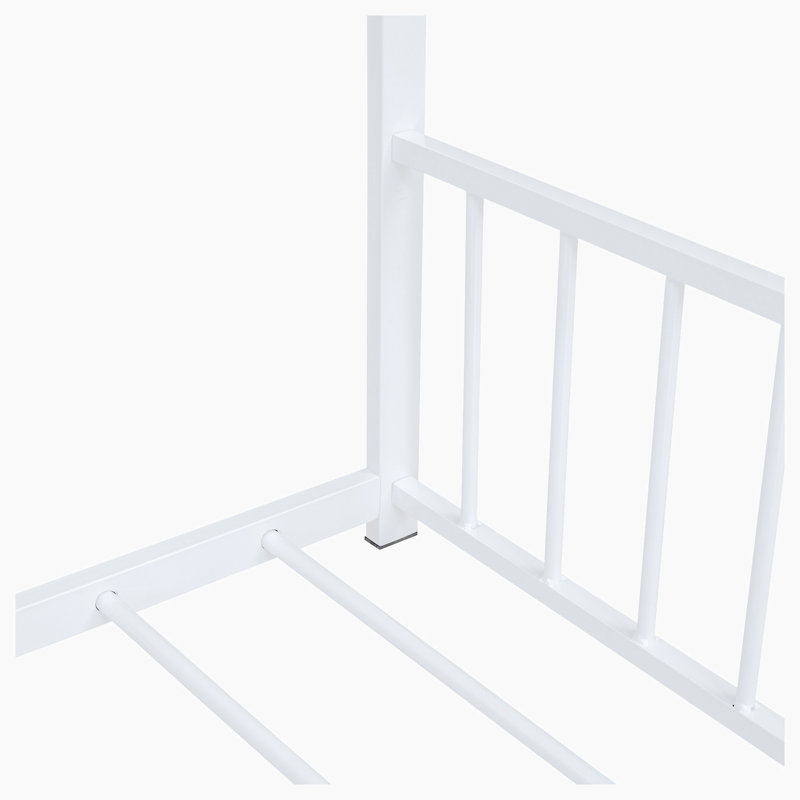 Lit Akikur en métal par Isabelle & Max ™, Double, Blanc