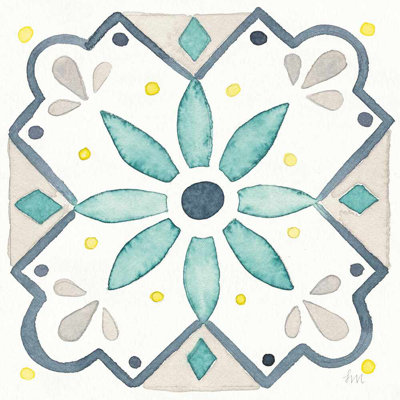 Garden Getaway Tile V - blanc