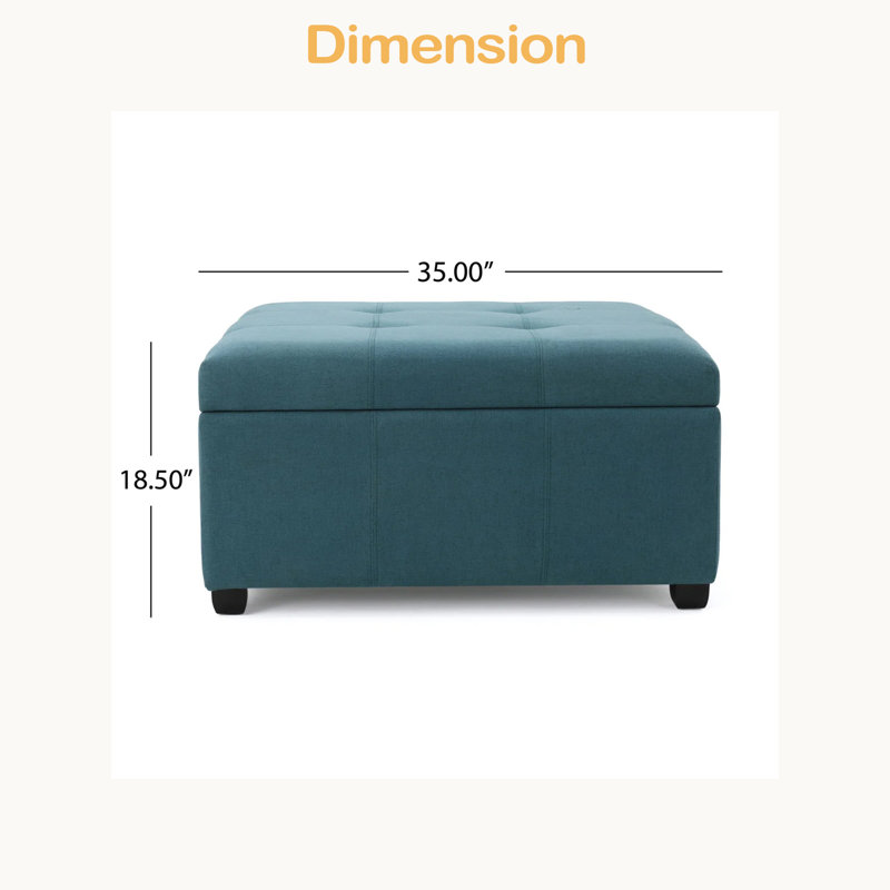 Tufted Square Storage Ottoman