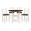 Ensemble de table 5 pièces à hauteur de comptoir avec 2 tablettes inférieures et 4 chaises