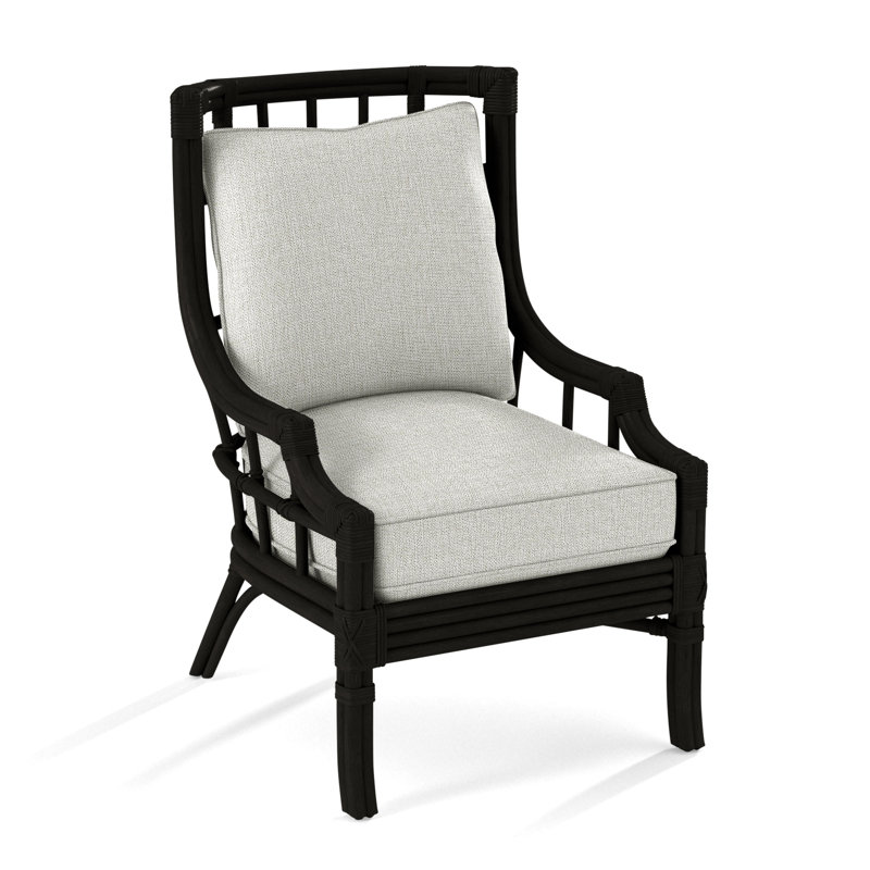 Seville Armchair, Vanilla Crypton Performance; 0822-91, Antique Black