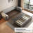 86.61"Modern Cat Paw Leather Sofa Bed-692057011