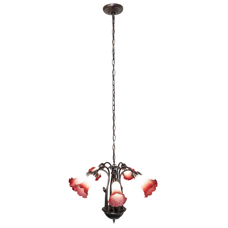 Hildigard 7 - Light Chandelier, Pink/White