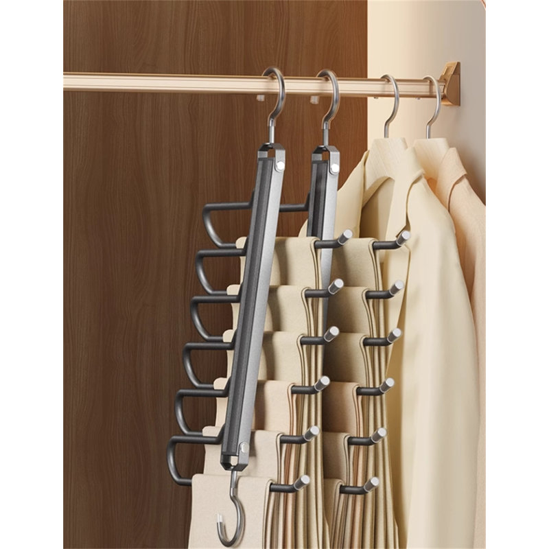 Cintre pour pantalons pliable en alliage d'aluminium, 2
