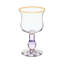 Violet Check Wine Glass