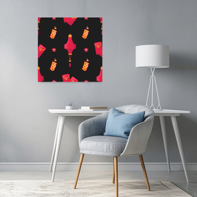 Motif de nouvel an lunaire, fleur traditionnelle
