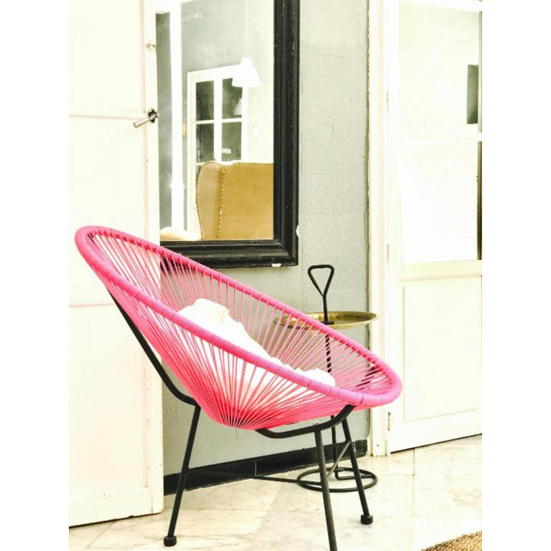 Chaise d'appoint de patio Jahray, Rose