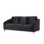 Chaise en velours noir avec collection de salon de style moderne longueur 36 po