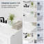 Meuble-lavabo pliable 48 po avec cadre en bois massif, à verrouillage rapide-130905306