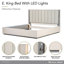 Pavira Bed With LED Lights - Stone-660950515