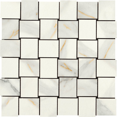 Marmi 1.75" x 2" Porcelain Basketweave Mosaic Wall & Floor Tile