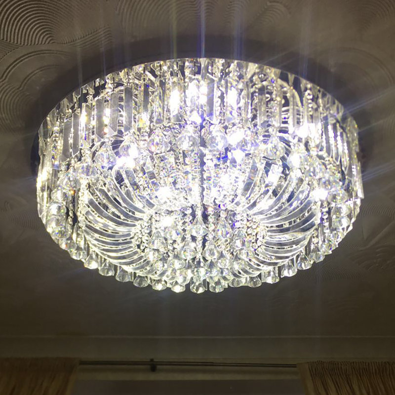 Marks LED Flush Mount, Clear, 27cm H x 65cm W x 65cm D