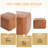 Upholstered Square PU Leather Ottoman