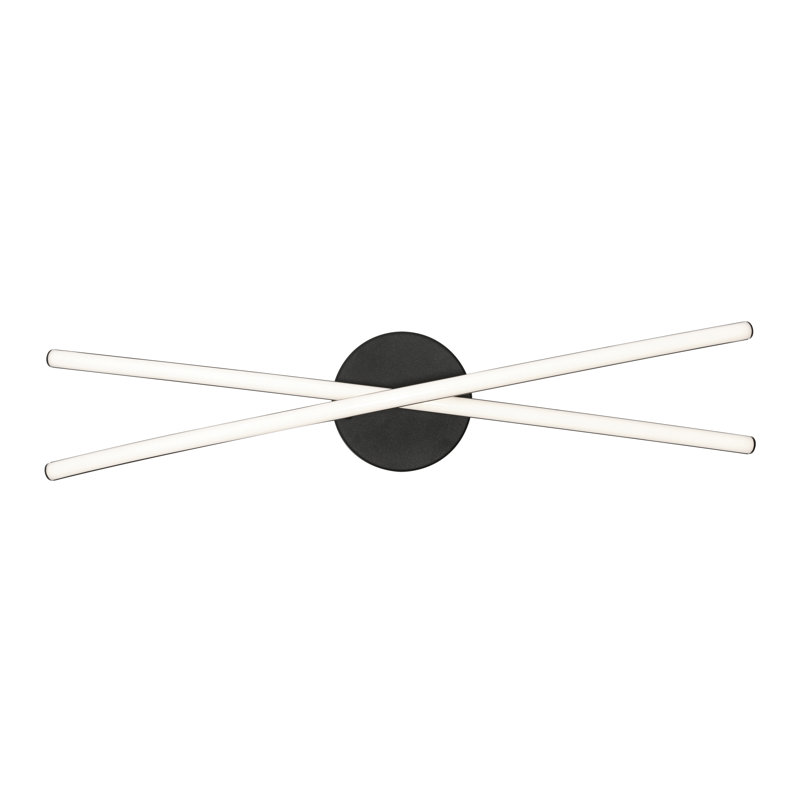 2 - Light Dimmable LED Vanity Light, Black
