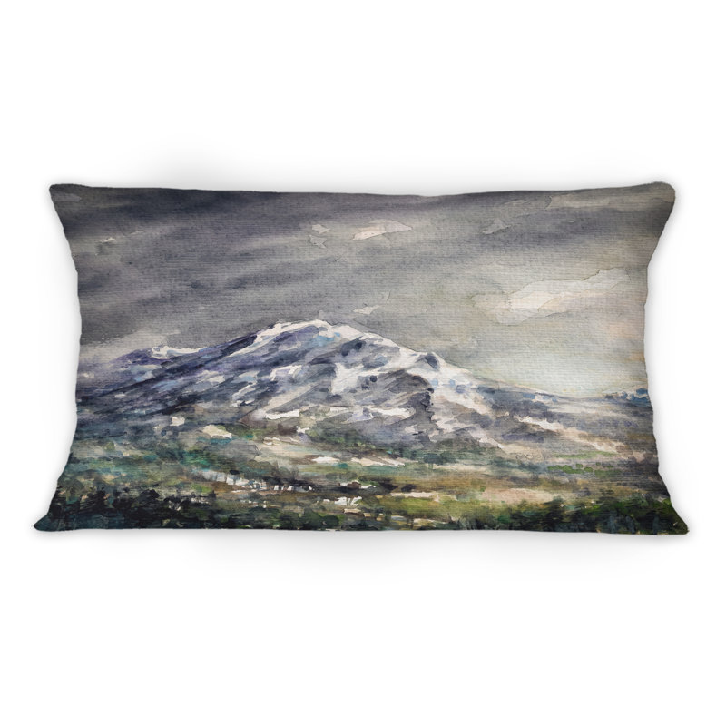 Coussin Mountainscape Under Night's