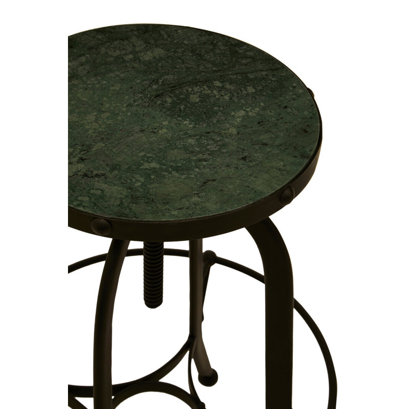 Counter Stool with Metal Frame, Green/Black