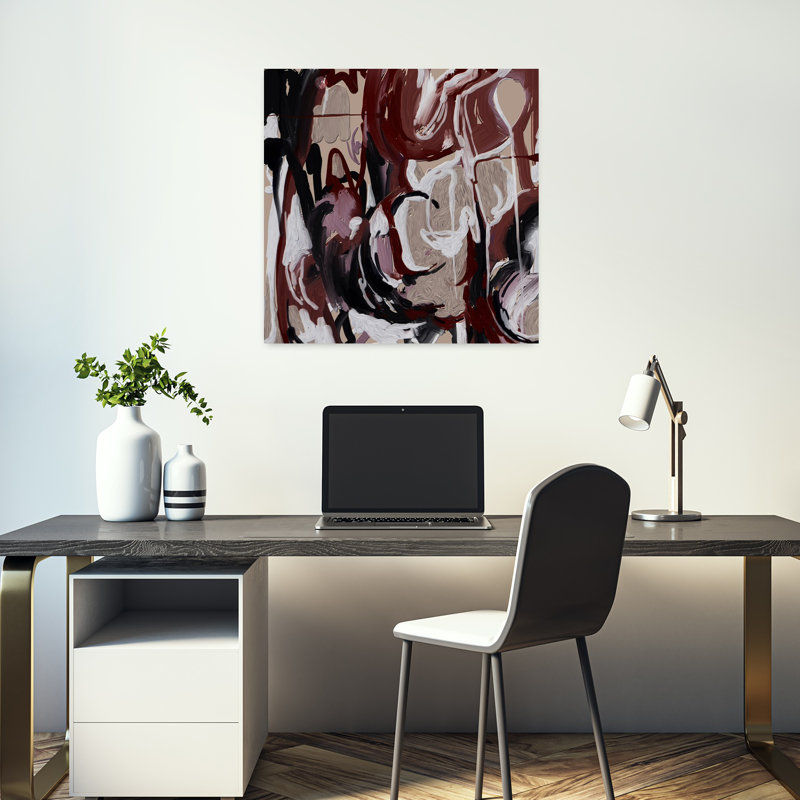 Art contemporain, art contemporain abstrait, H 18 po x l 18 po
