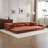 Compression Mahjong Sofa,Convertible Floor Sofa Bed,DIY Boneless Modular Sectional Sofa,No Assembly Required,Circle Fleece Fabric,Oversized 3 Seater With 3 Pillows,Orange-801647757