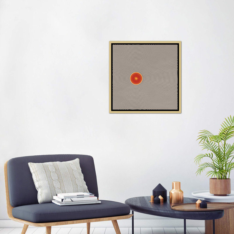 «Sun Illusion», reproduction d'impression, Toile encadrée d'or, H 18 po x l 18 po x 1,5 po