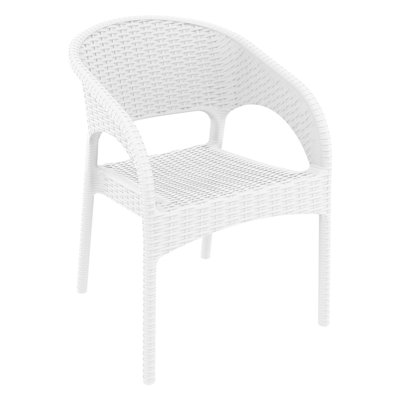 Tomosuke Commercial Grade Resin Outdoor Stacking Dining Armchair