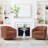 Forno Upholstered Swivel Barrel Chair With Wood Base-1742565162