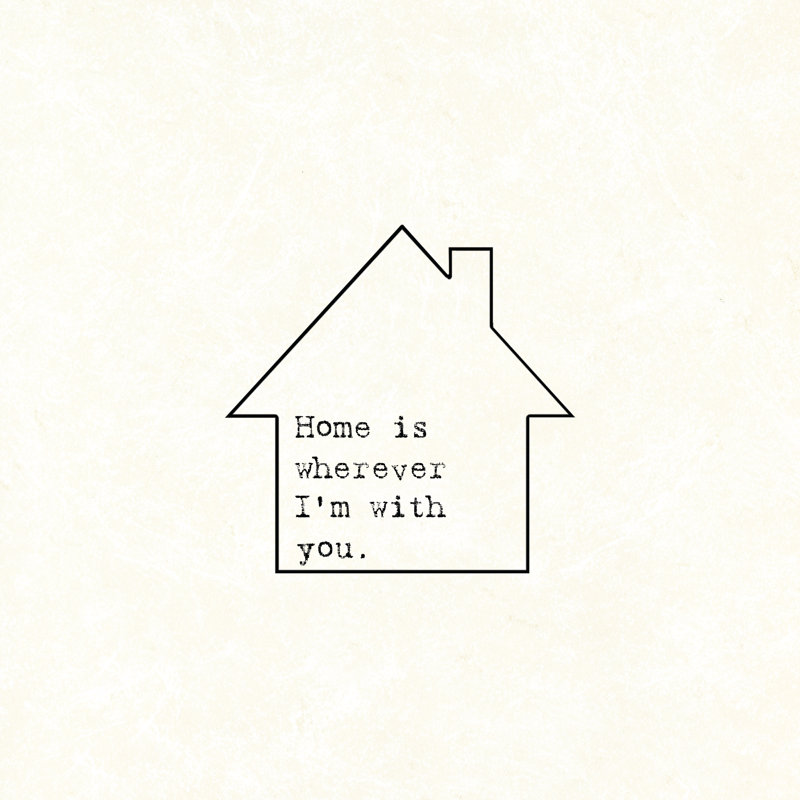 Home With You - Wrapped Canvas Print, 30cm H x 30cm W x 3.8cm D