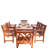 Dusek 6 - Person Wood Patio Dining Set with Rectangular Table