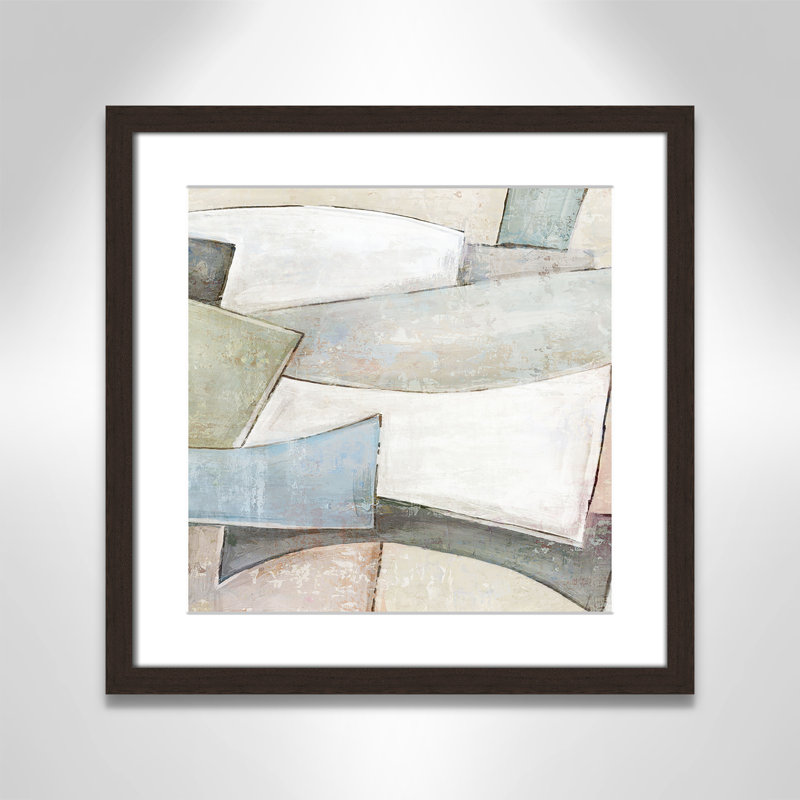 «Verdant C Courants II» par Emma Peal, Noyer à grain ouvert, Imprimé mat, 17'' W x 17'' H