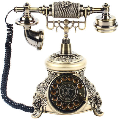 Téléphone décoratif rétro rotatif