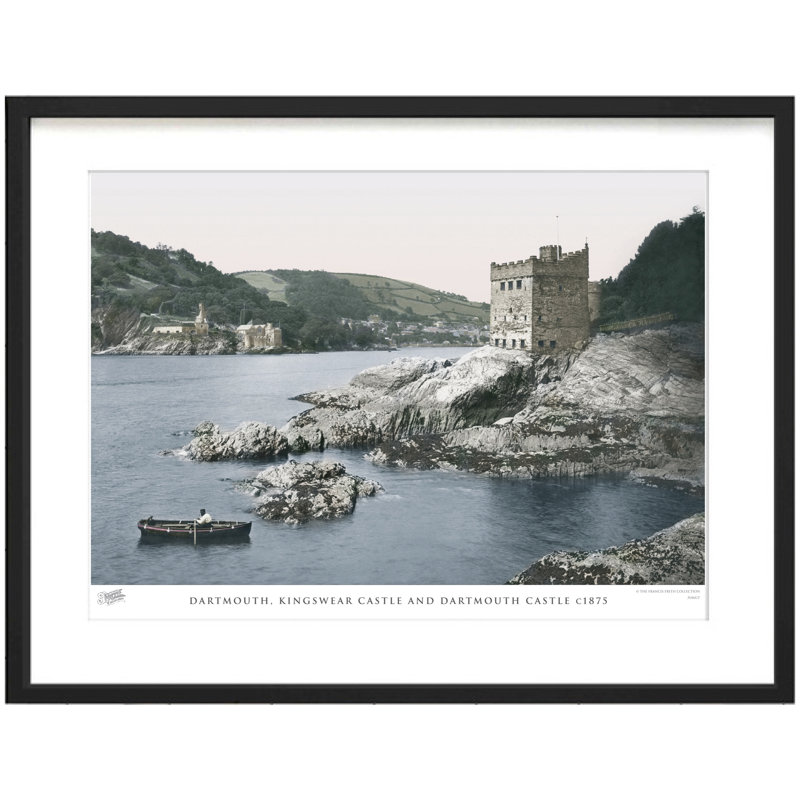 Dartmouth, Kingswear Castle And Dartmouth Castle C1875 - Single Picture Frame Print, 45cm H x 60cm W x 2.3cm D