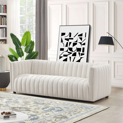 Canapé-lit beige d'avril Mid-Century
