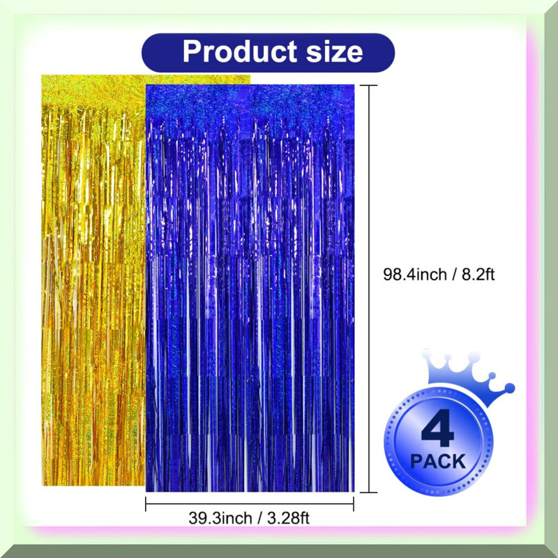 Party Magic 4 Pack Pink Fringe Backdrop Curtains