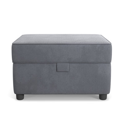 Laverton 64cm Wide Velvet Rectangle Solid Colour Footstool Ottoman with Storage