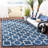 Arneshia Cotton Blue/Beige Area Rug-20794348