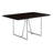 Kathy Dining Table, 60 Inch Rectangular Black, U Shape Chrome Metal Legs-114776282
