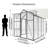 6X6Ft Windproof Aluminum Greenhouse-125546362