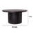 Ansel Black Solid Wood Coffee Table Round-1666859694-1666886481