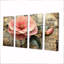 Ensemble de décorations murales Camellia rose et vert Winter Bloom II-282947371