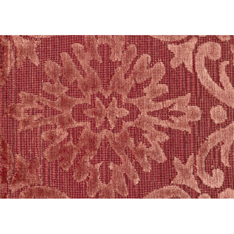 Jacquard Damask Area Rug in Red