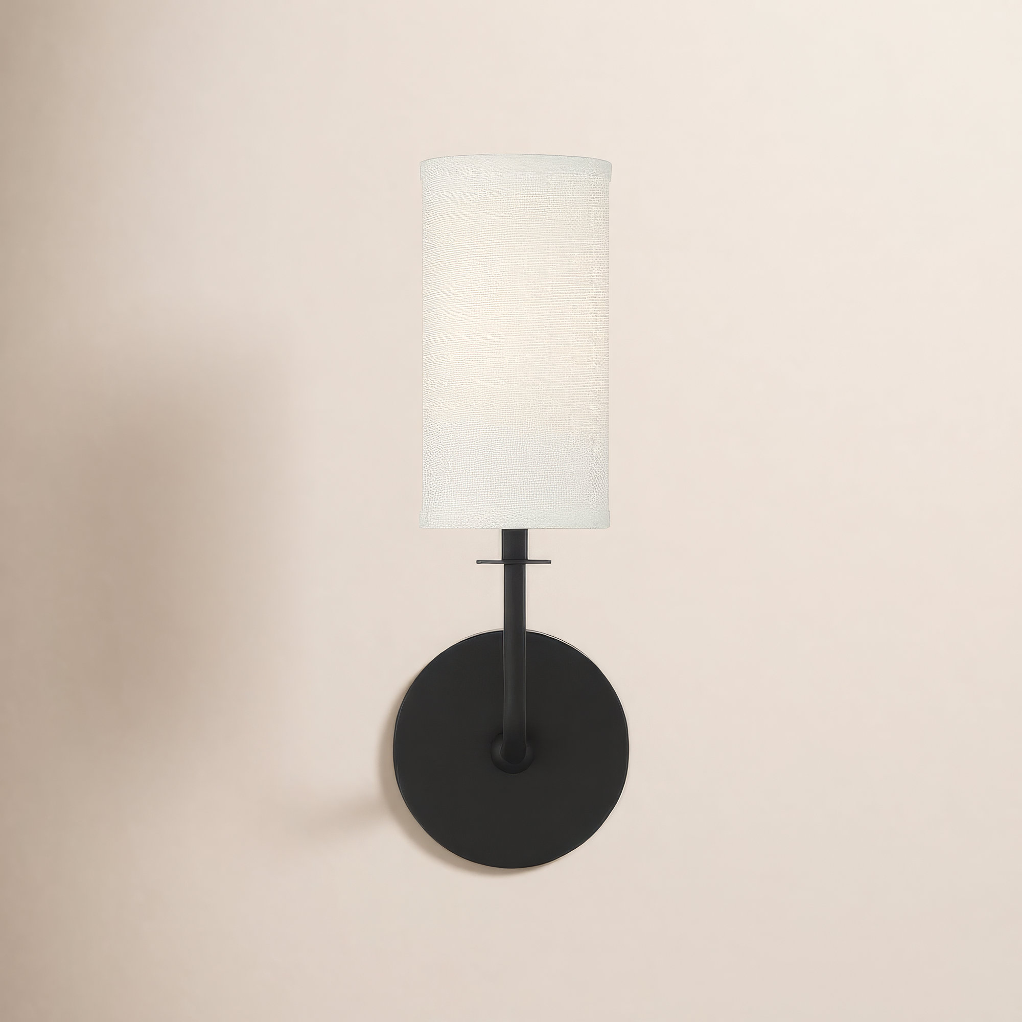 Jordan Single Light Dimmable Armed Sconce, Black