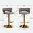 Swivel Bar Stools Set Of 4, Counter Height Bar Stools With Low Back, Velvet Adjustable Height Barstools, Gold Bar Stools For Kitchen Island, Pub-896329391