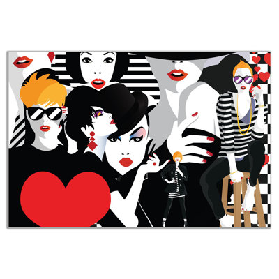 Fashion Pop Art - Wrapped Canvas Print