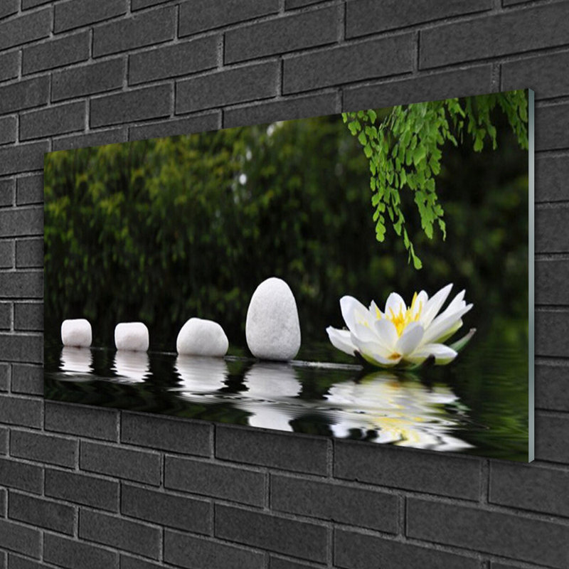 Art Stones Flower - No Frame Print on Glass