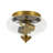 2 - Light Seeded Glass Bowl Flush Mount