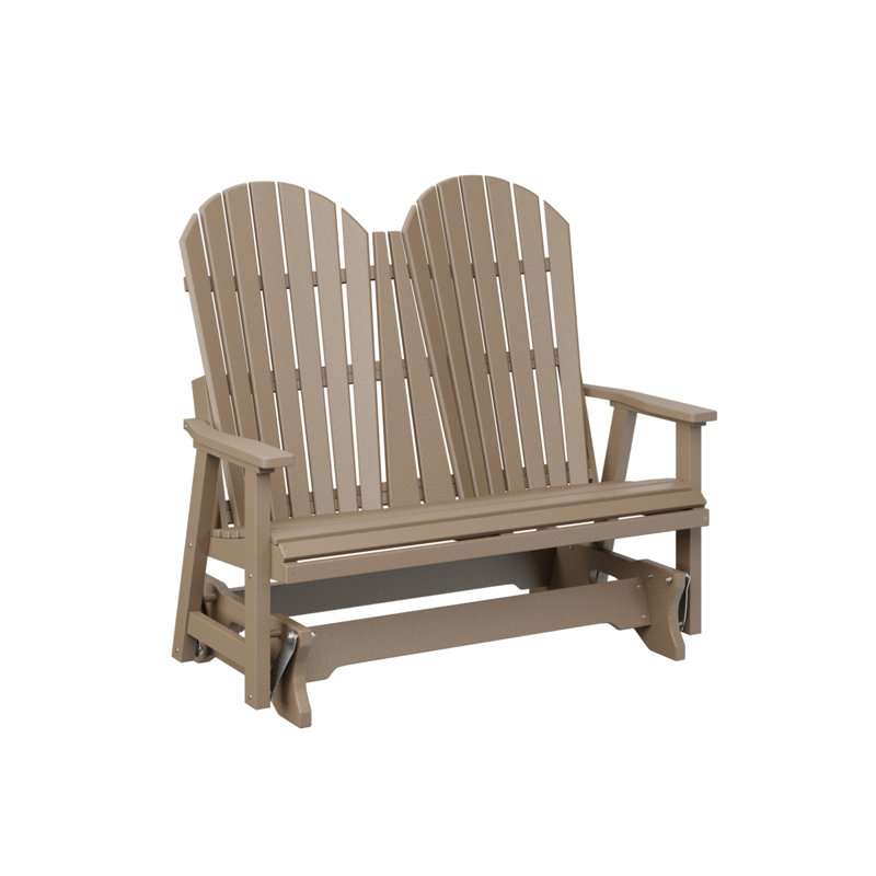 Comfo Back Outdoor Double Glider, Weatherwood