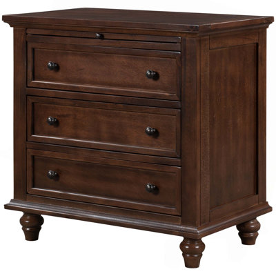 3-Drawer Storage Wood Cabinet,End Table With Pull Out Tray by Everly Quinn