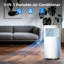 Climatiseurs portatifs Electactic 8000 Btu, contrôle WiFi / App, unité AC portable 4 modes avec refroidissement rapide / écoénergétique / télécommande / minuterie 24 heures pour la chambre à coucher / dortoirs / pièces intérieures