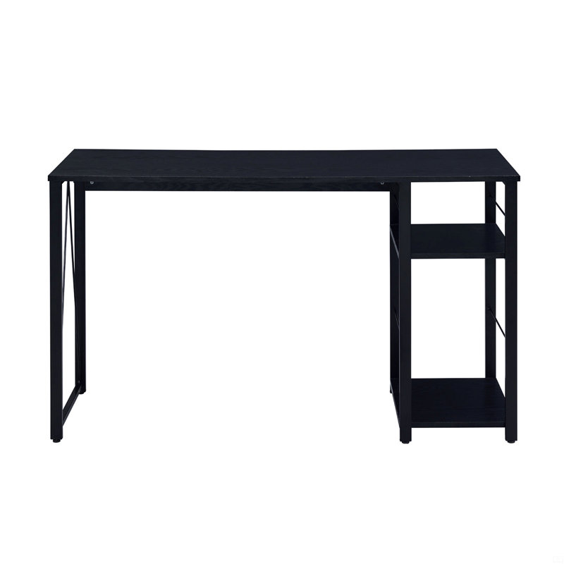 Bureau d'écriture rectangulaire avec tablette à 2 niveaux, Noir