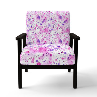 Modern Upholstered Chair - pink and purple Dew Pink Arm Chair